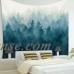 Meigar Landscape Wall Tapestry Sunset Forest Tapestry Bedspread Wall Hanging Tapestry Black and White Hippie Tapestry Wall Dorm Decor for Bedroom 51x60 Inches   